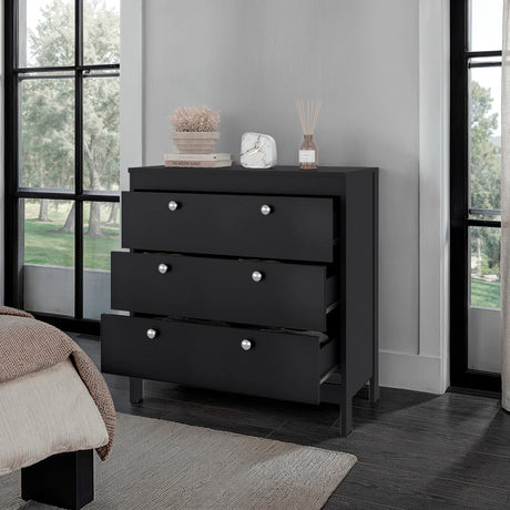 Cajonera Newcastle Wengue 80x84cm de Tres Hileras con Tres Cajones - CAJONERAS Y COMODAS | Bylmo