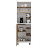 Estación de Café Carajillo Blanco y Blanco Marquez 60x180cm con Cinco Entrepaños y Diez Compartimientos - BARRAS Y MUEBLES AUXILIARES | Bylmo