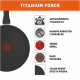Batería de Cocina Imusa Titanium Force Negro 27.6x30.8cm Antiadherente con Tapa - OLLAS Y SARTENES | Bylmo