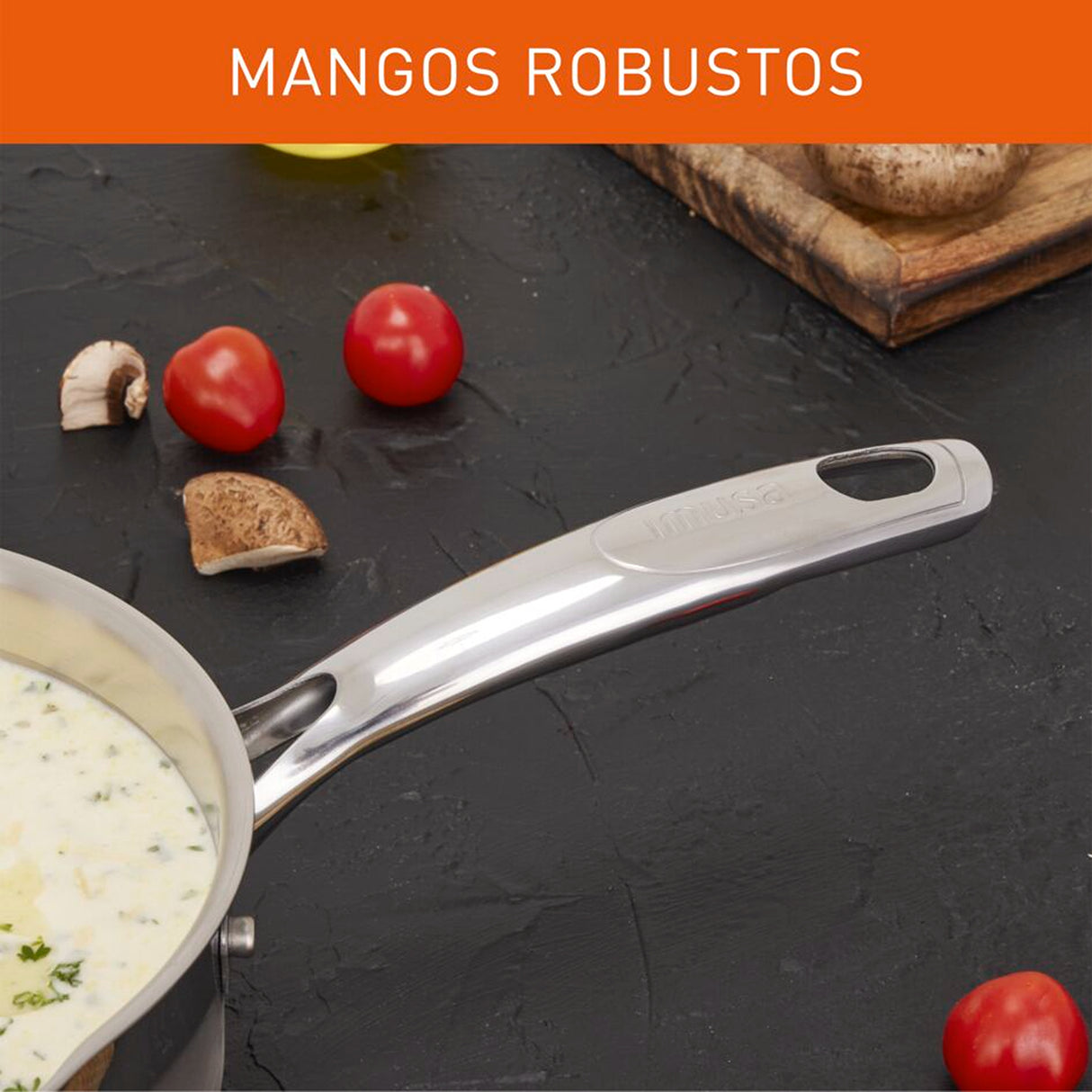 Batería de Cocina Imusa Maestro Plateado 54x19cm con Tapa - OLLAS Y SARTENES | Bylmo