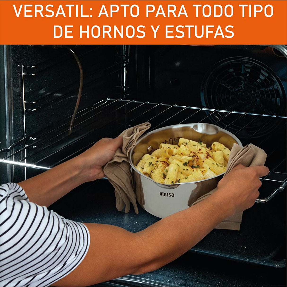 Batería de Cocina Imusa Maestro Plateado 54x19cm con Tapa - OLLAS Y SARTENES | Bylmo