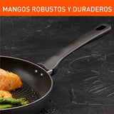 Batería de Cocina Imusa Hard Titanium Negro 52x20cm Antiadherente con Tapa - OLLAS Y SARTENES | Bylmo