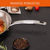Batería de Cocina Imusa Maestro Plateado 57.6x27.8cm con Tapa - OLLAS Y SARTENES | Bylmo
