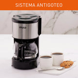 Cafetera Eléctrica Imusa Perfectta Negro y Plateado 15.5x27.3cm de Goteo para Seis Tazas - CAFETERAS ELECTRICAS | Bylmo