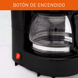 Cafetera Eléctrica Imusa Perfectta Negro y Plateado 15.5x27.3cm de Goteo para Seis Tazas - CAFETERAS ELECTRICAS | Bylmo