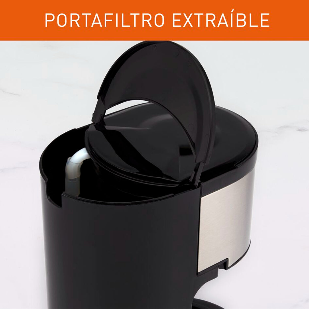 Cafetera Eléctrica Imusa Perfectta Negro y Plateado 15.5x27.3cm de Goteo para Seis Tazas - CAFETERAS ELECTRICAS | Bylmo