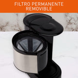 Cafetera Eléctrica Imusa Perfectta Negro y Plateado 15.5x27.3cm de Goteo para Seis Tazas - CAFETERAS ELECTRICAS | Bylmo