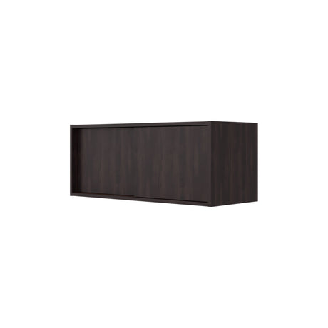 Gabinete de Oficina Office Nogal 81x33cm Rectangular Flotante - BIBLIOTECAS Y ESTANTERIAS | Bylmo