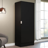 Zapatero Isis Negro 60x182cm Vertical de Siete Niveles