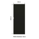Zapatero Isis Negro 60x182cm Vertical de Siete Niveles
