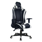 Silla Gamer Valorant Negro y Blanco 52x133cm Reclinable con Soporte Lumbar y Apoya Cabezas