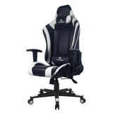 Silla Gamer Valorant Negro y Blanco 52x133cm Reclinable con Soporte Lumbar y Apoya Cabezas
