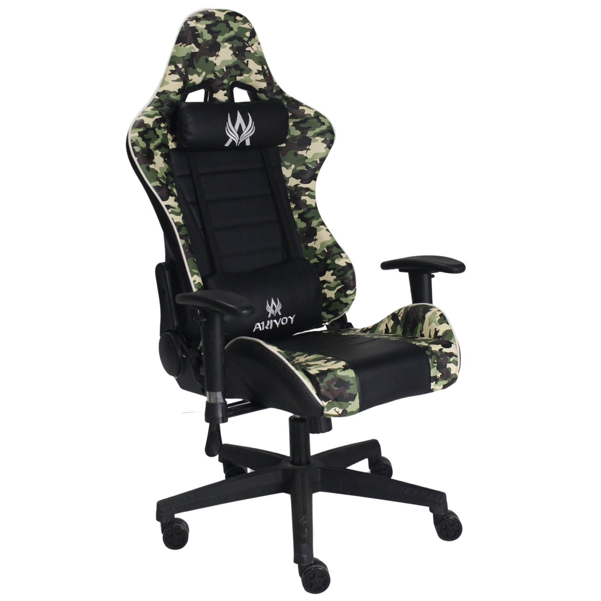 Silla Gamer Warzone Negro 54x137cm Reclinable con Soporte Lumbar y Apoya Cabezas
