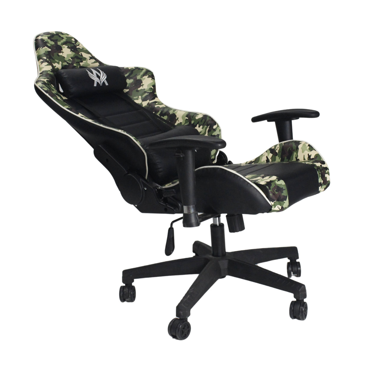 Silla Gamer Warzone Negro 54x137cm Reclinable con Soporte Lumbar y Apoya Cabezas
