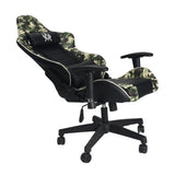 Silla Gamer Warzone Negro 54x137cm Reclinable con Soporte Lumbar y Apoya Cabezas