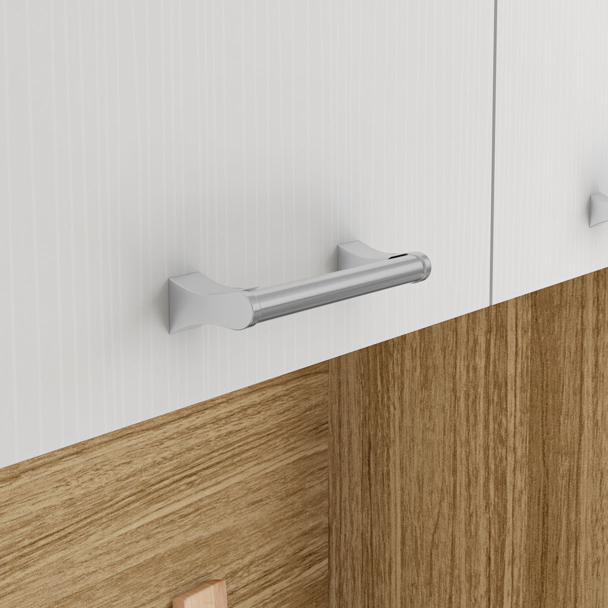 Alacena Cris Castaño y Blanco 86x171cm con Cuatro Puertas y con Un Cajón