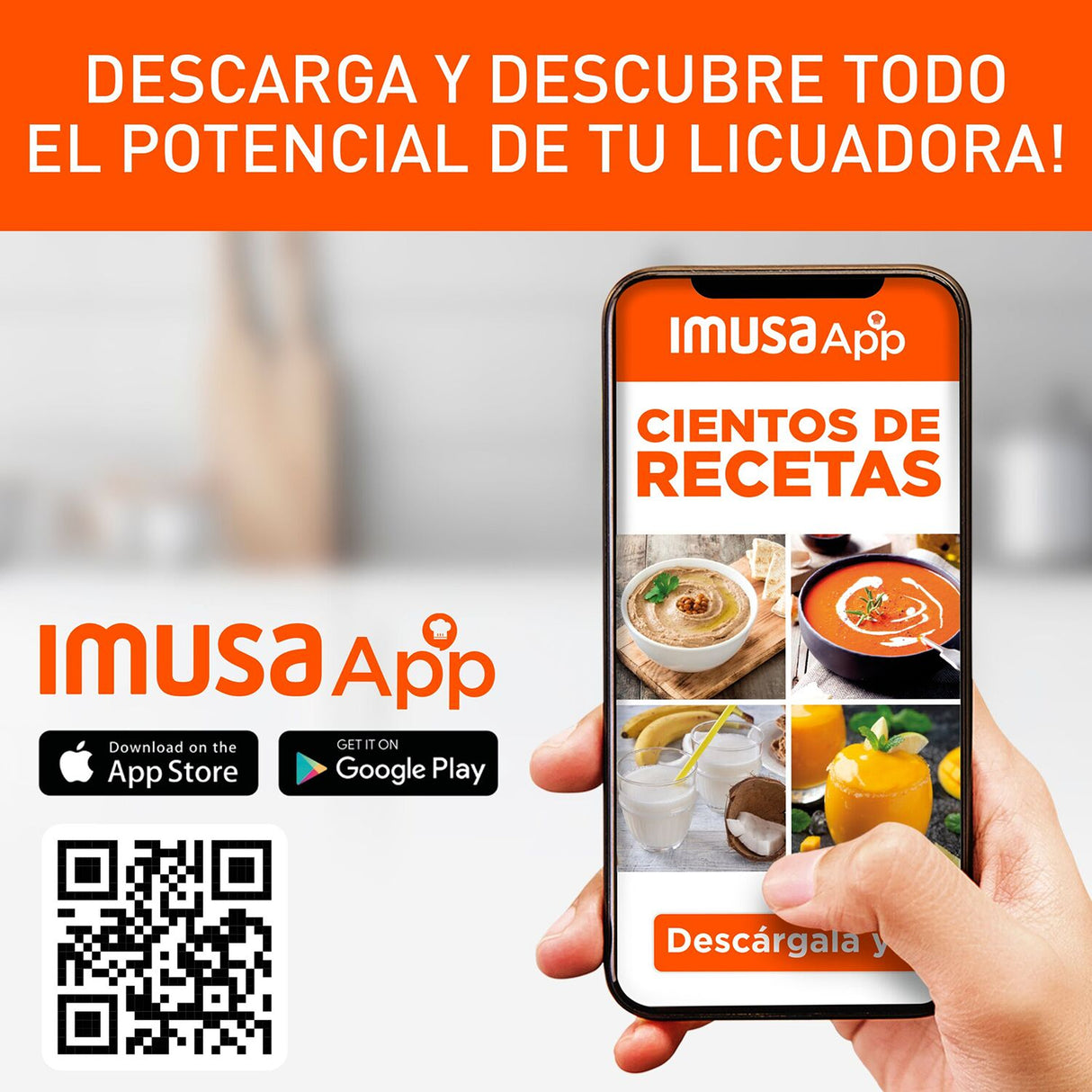 Licuadora Imusa Ultraforce Auto Plateado y Negro 18x39cm De Seis Aspas con capacidad de 2.2 Litros - LICUADORAS Y PROCESADORES | Bylmo