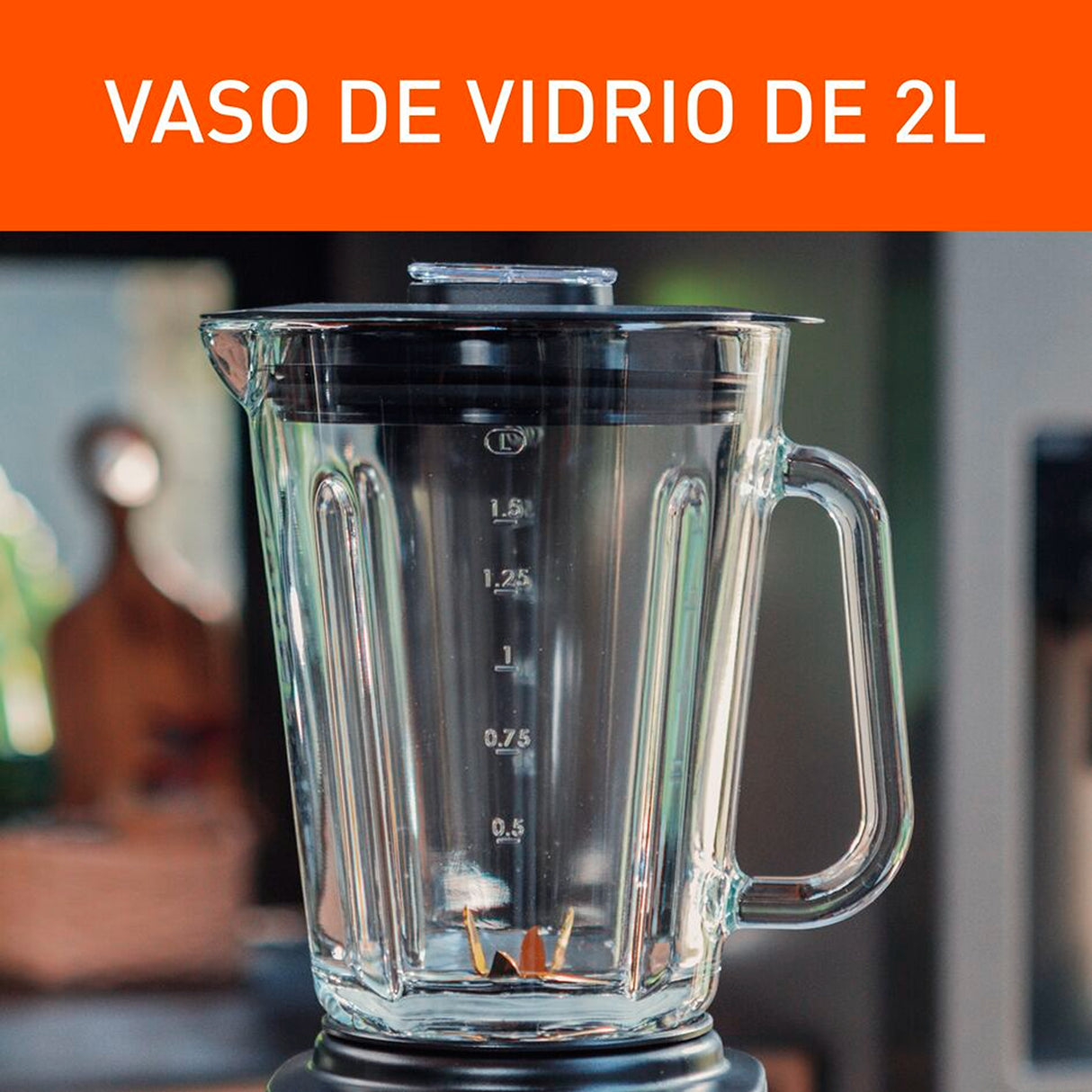 Licuadora Imusa Ultraforce 2X Plateado y Negro 21.5x40.6cm De Seis Aspas con capacidad de 2 Litros - LICUADORAS Y PROCESADORES | Bylmo