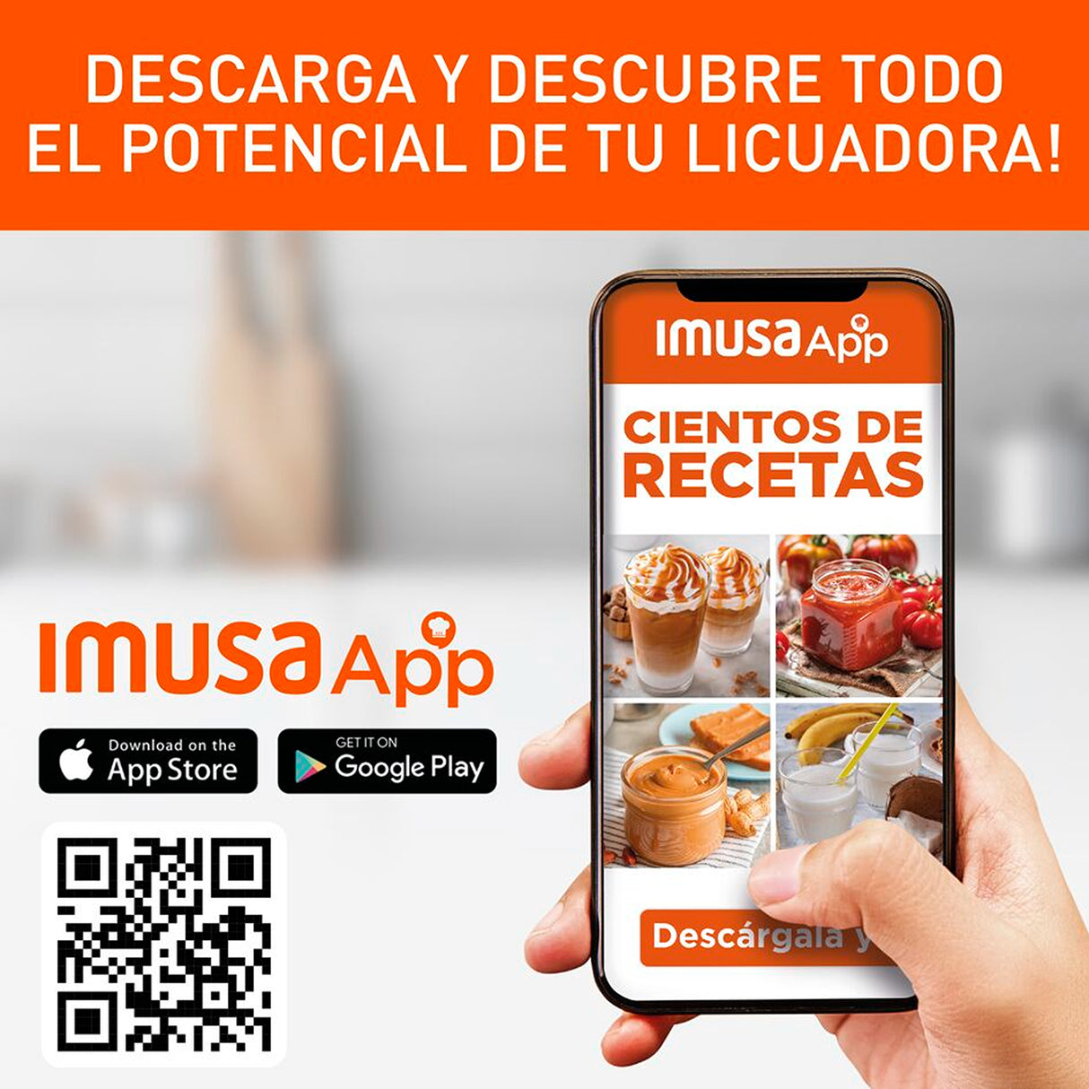Licuadora Imusa Ultraforce 2X Plateado y Negro 21.5x40.6cm De Seis Aspas con capacidad de 2 Litros - LICUADORAS Y PROCESADORES | Bylmo