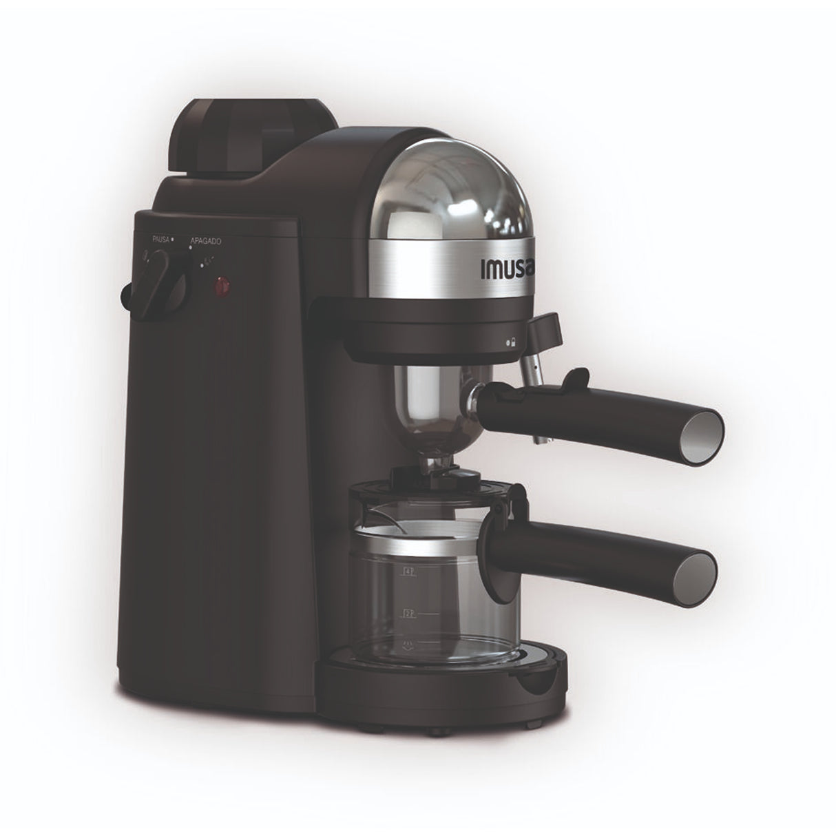 Máquina de Espresso Imusa Súbito Negro 16x31cm para Café Molido y para Cuatro Tazas - CAFETERAS ELECTRICAS | Bylmo
