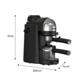 Máquina de Espresso Imusa Súbito Negro 16x31cm para Café Molido y para Cuatro Tazas - CAFETERAS ELECTRICAS | Bylmo