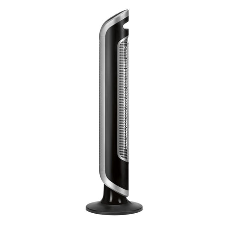 Ventilador de Torre Samurai Eole Infinite Plateado 28x100cm de Tres Velocidades con Control Remoto con Pantalla Digital y con Temporizador - VENTILADORES | Bylmo