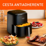 Freidora de Aire Imusa Max Negro 24.7x29.6cm de 5 Litros con Pantalla Digital y con 10 Funciones - FREIDORAS DE AIRE | Bylmo