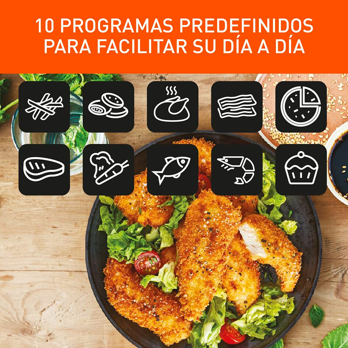 Freidora de Aire Imusa Max Negro 24.7x29.6cm de 5 Litros con Pantalla Digital y con 10 Funciones - FREIDORAS DE AIRE | Bylmo