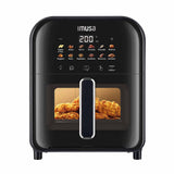 Freidora de Aire Imusa Easy Fry Turbo Negro 36.4x32.6cm de 6 Litros con Pantalla Digital y con 12 Funciones - FREIDORAS DE AIRE | Bylmo