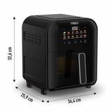 Freidora de Aire Imusa Easy Fry Turbo Negro 36.4x32.6cm de 6 Litros con Pantalla Digital y con 12 Funciones - FREIDORAS DE AIRE | Bylmo