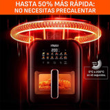 Freidora de Aire Imusa Easy Fry Turbo Negro 36.4x32.6cm de 6 Litros con Pantalla Digital y con 12 Funciones - FREIDORAS DE AIRE | Bylmo