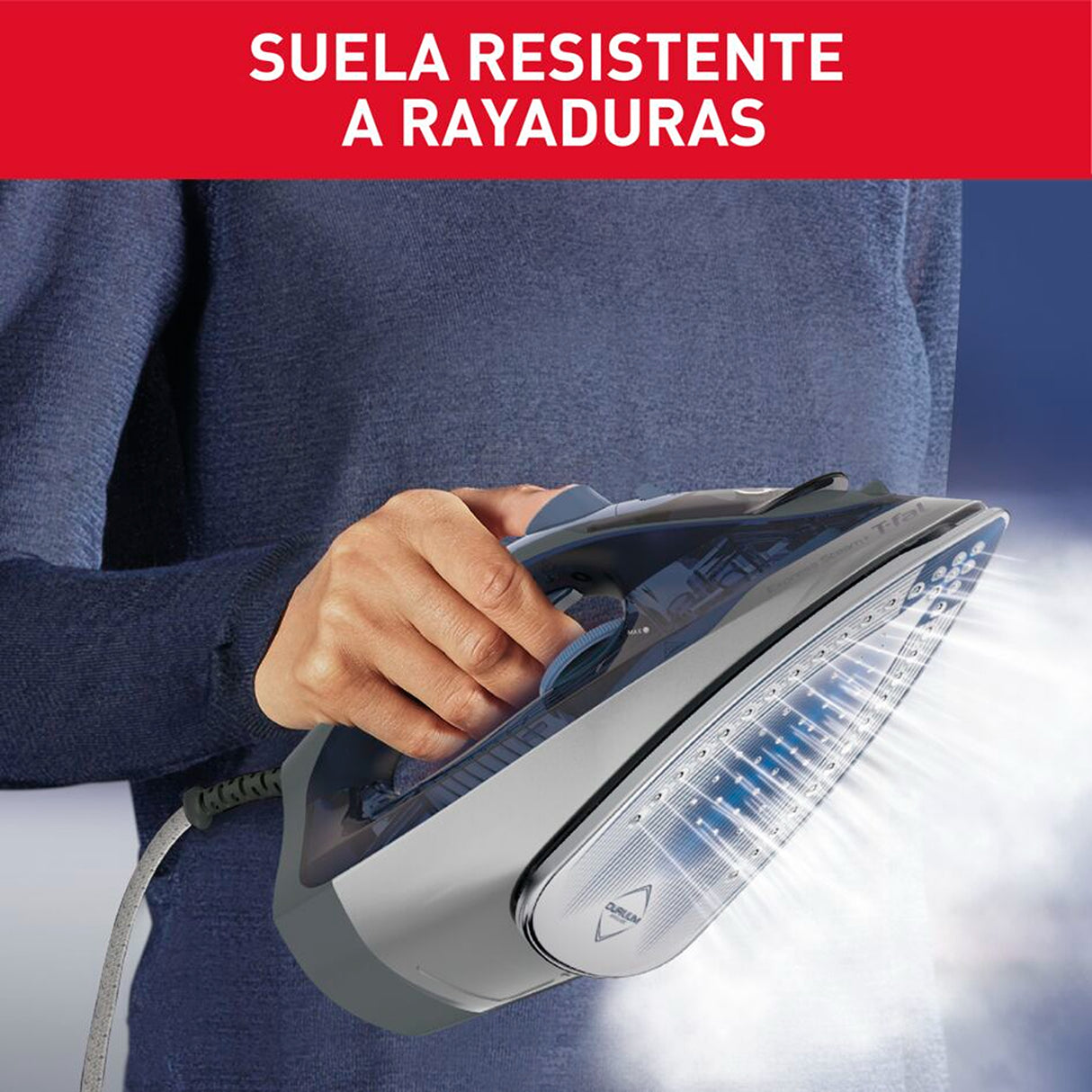 Plancha de Vapor para Ropa T - Fal Express Gris y Blanco 30x15cm con Dispensador de Agua y Apagado Automático - PLANCHAS | Bylmo