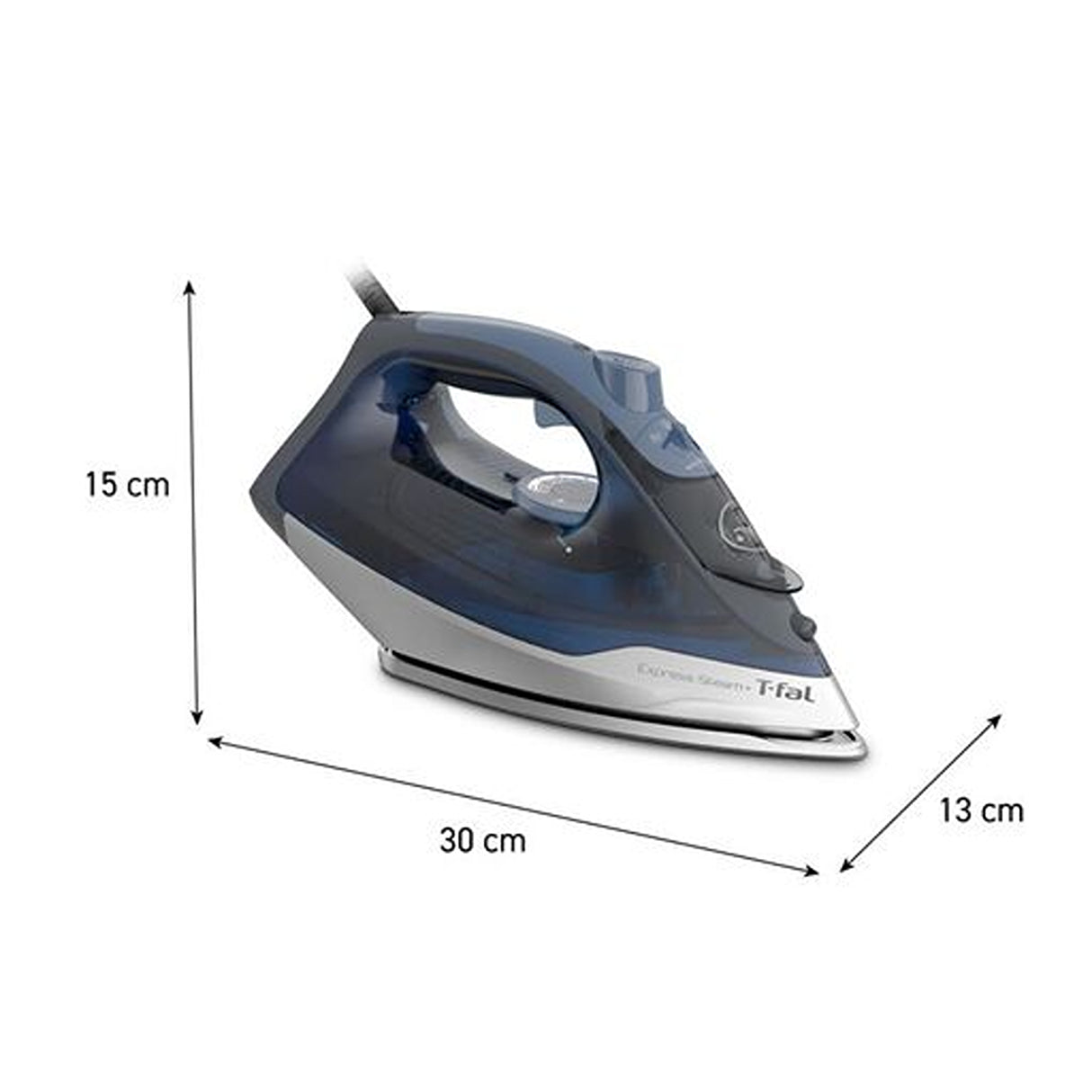 Plancha de Vapor para Ropa T - Fal Express Gris y Blanco 30x15cm con Dispensador de Agua y Apagado Automático - PLANCHAS | Bylmo