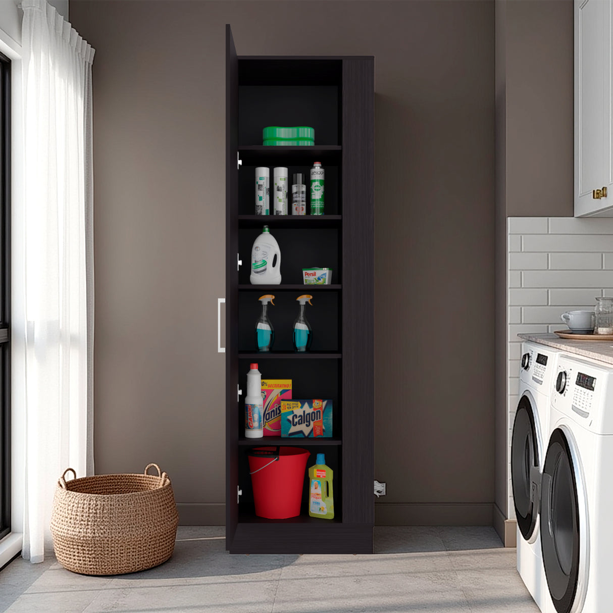 Mueble de Aseo Lilo Wengue 53.6x183.7cm con Una Puerta