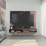 Panel de TV Funes Mamba y Amber 150x130cm para TV Hasta 60" Pulagadas con Un Compartimiento - MUEBLES DE TV | Bylmo