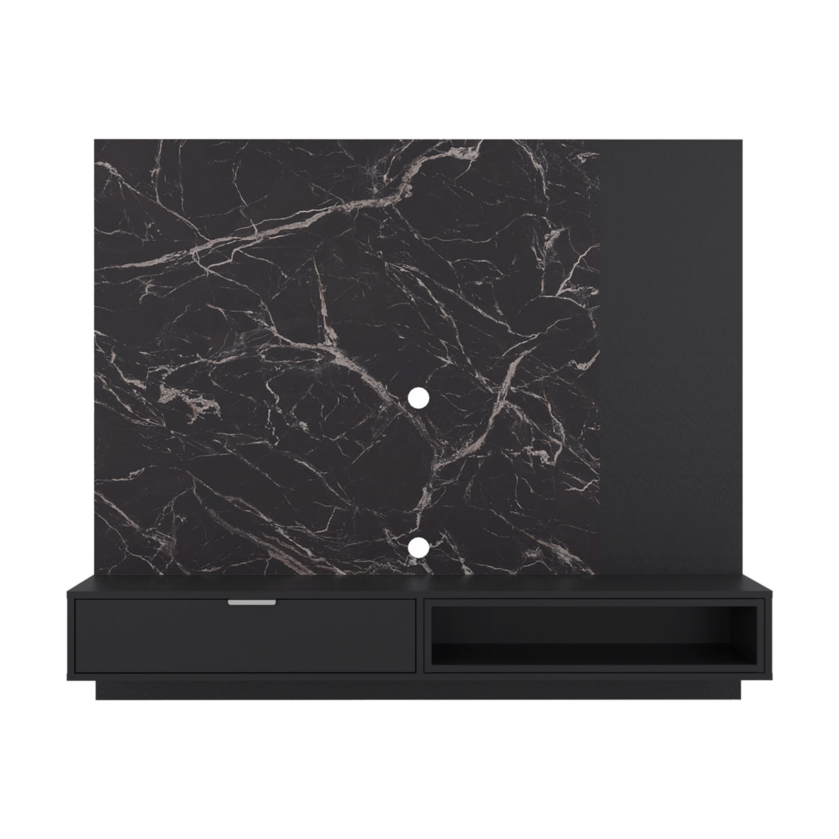 Panel de TV Funes Mamba y Wengue 150x130cm para TV Hasta 60" Pulagadas con Un Compartimiento - MUEBLES DE TV | Bylmo