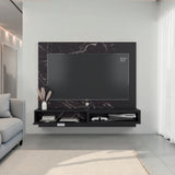 Panel de TV Funes Mamba y Wengue 150x130cm para TV Hasta 60" Pulagadas con Un Compartimiento - MUEBLES DE TV | Bylmo