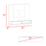 Panel de TV Funes Mamba y Wengue 150x130cm para TV Hasta 60" Pulagadas con Un Compartimiento - MUEBLES DE TV | Bylmo