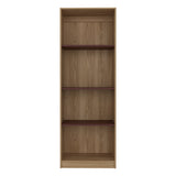 Estantería Home Fresno Europeo y Burdeos 62.8x180.6cm Rectangular con Cuatro Compartimiento y Tres Entrepaños - BIBLIOTECAS Y ESTANTERIAS | Bylmo
