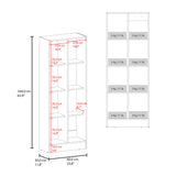 Alacena Felch Blanco 60x160cm y con Una Puerta - ALACENAS Y MUEBLES MICROONDAS | Bylmo