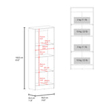 Alacena Juls Blanco 60x160cm y con Dos Puertas