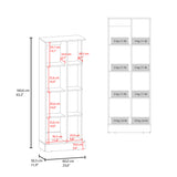 Alacena Ayora Blanco 60x160.6cm y con Una Puerta