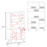 Alacena Wilson Blanco 111x185cm Con Espacio para Microondas y con Seis Puertas - ALACENAS Y MUEBLES MICROONDAS | Bylmo