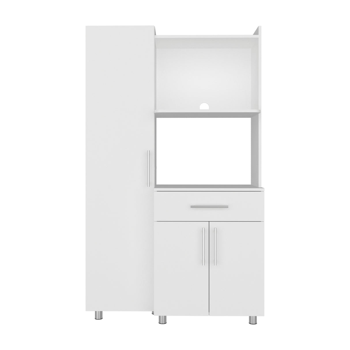Alacena Pantress Blanco 98x165cm Con Espacio para Microondas y con Tres Puertas - ALACENAS Y MUEBLES MICROONDAS | Bylmo