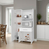 Alacena Pantress Blanco 98x165cm Con Espacio para Microondas y con Tres Puertas - ALACENAS Y MUEBLES MICROONDAS | Bylmo