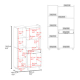 Alacena Pantress Blanco 98x165cm Con Espacio para Microondas y con Tres Puertas - ALACENAS Y MUEBLES MICROONDAS | Bylmo