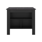 Isla de Cocina Cala Wengue y Mamba 103x90cm con Tres Compartimientos y con Patas - BARRAS Y MUEBLES AUXILIARES | Bylmo