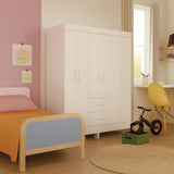 Armario para Ropa Moobi Blanco 147x181cm con Dos Cajones y con Seis Puertas - CLOSETS | Bylmo