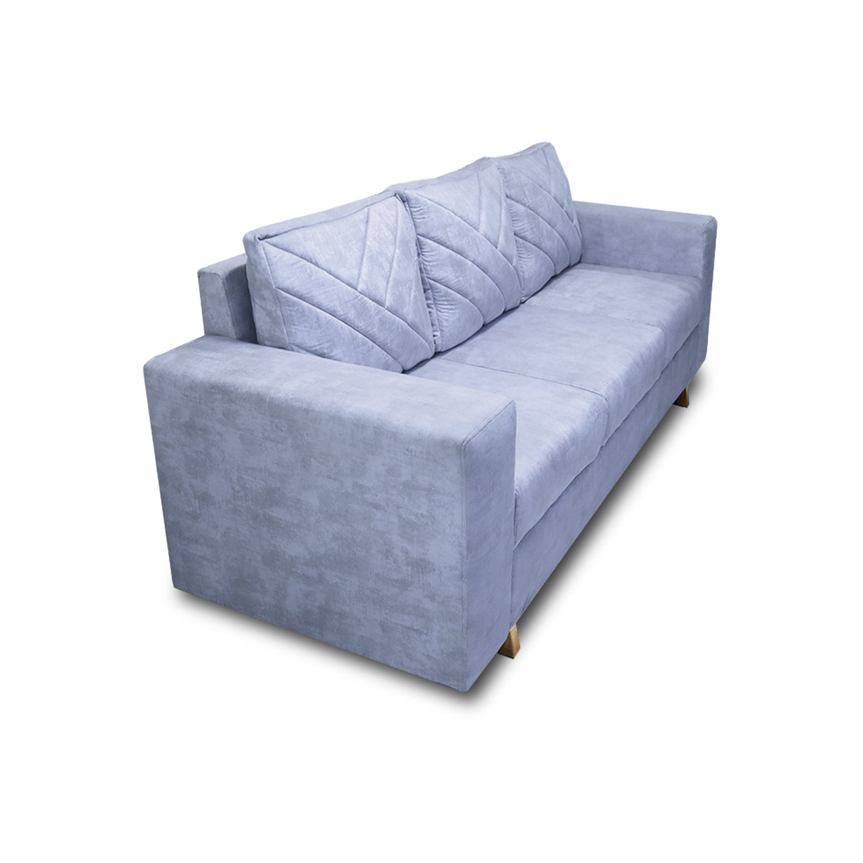 Sofá Amsterdam Blanco Nieve 205x72cm de Tela Amigable con Mascotas de Tres Puestos con Apoya Brazos - SOFAS Y POLTRONAS | Bylmo