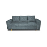 Sofá Amsterdam Acero 205x72cm de Tela Amigable con Mascotas de Tres Puestos con Apoya Brazos - SOFAS Y POLTRONAS | Bylmo